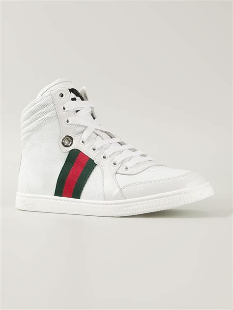 white high top Gucci sneakers